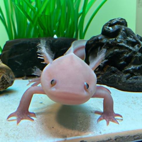 Pembe axolotl